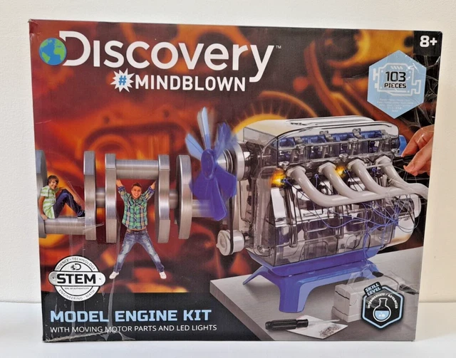DISCOVERY MINDBLOWN DIY Model Engine Kit 103 Piece Build Kit STEM No