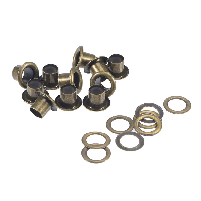 Kit de 200 juegos de ojales con lunas 10,5 x 6 x 7mm aluminio ojales bronce