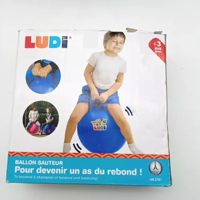 LUDI Blauer Outdoor-Hüpfball. Ab 3 Jahren. Durchmesser: 45 cm. Kunststoff (21,02