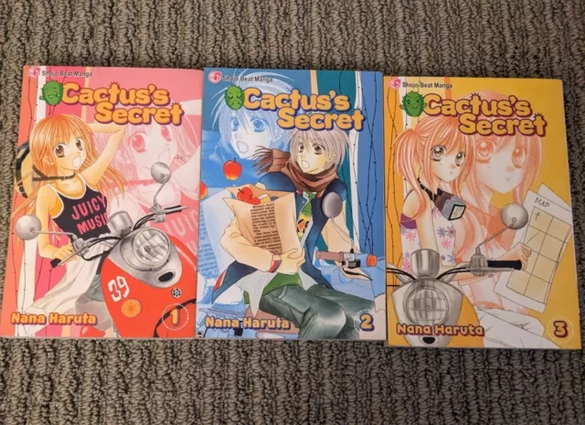 Cactus's Secret Vol 1 - 3 Manga Graphic Novel Comic Lot VIZ Shojo Beat New
