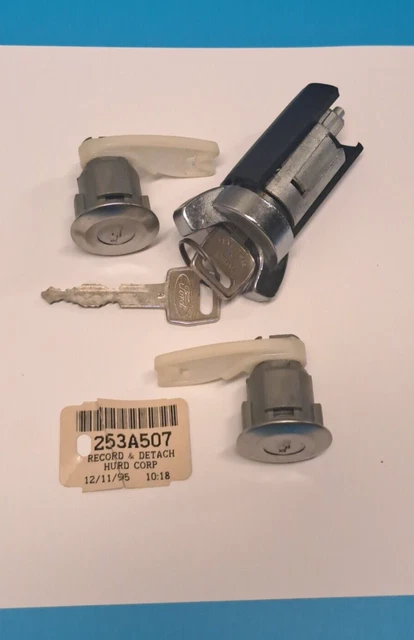 Ford F150 1996-2009 OEM Door Lock Cylinder & 2 Ford Logo Keys - Foto 8