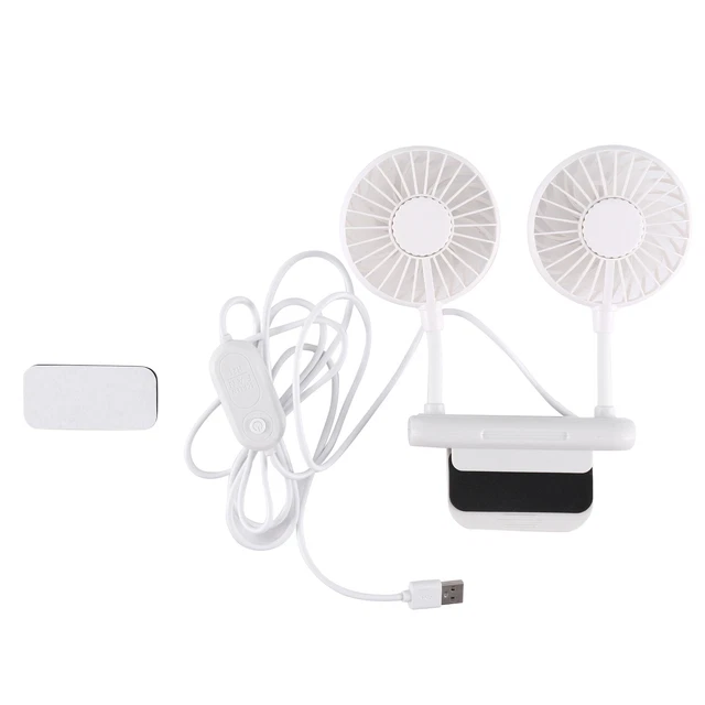 Fockety Bildschirm-Lüfter Mit Clip – 3 Geschwindigkeiten, 2 Verstellbare Lüfterköpfe, USB-Betrieb