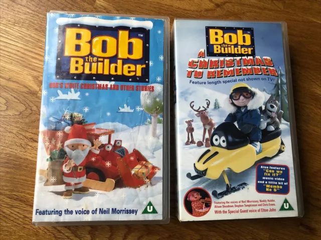 Bob the Builder A Christmas to Remember VHS  Rare Elton John + Bobs White Xmas