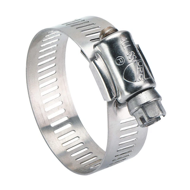 GRAINGER APPROVED 6312 Hose Clamp,1/2 to 1-1/4In,SAE 12,SS,PK10