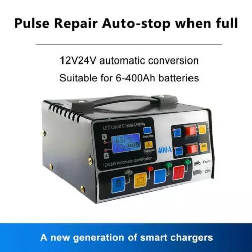 400W Auto Intelligente Batterieladegerät 12V/24V KFZ LKW Batterie Ladegerät