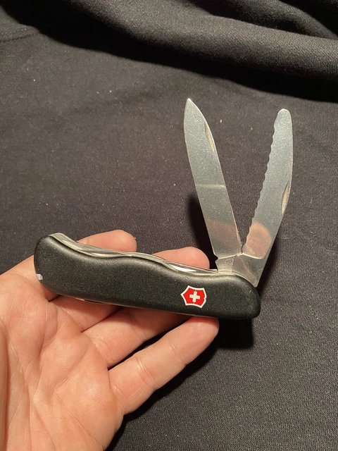 VICTORINOX SWISS ARMY Fireman Multi Tool Black Handles Folding Pocket