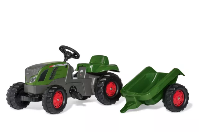 Rolly Toys Trettraktor Fendt Vario 516, Schlepper mit Anhänger, Tretfahrzeug