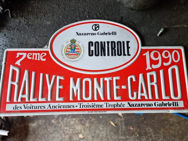 PLAQUE RALLYE MONTE CARLO 2023 WRC RALLY TOYOTA FORD HYUNDAI OGIER NEUVILLE