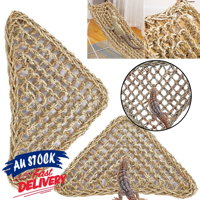 Reptile Hammock Hanging Swing Lizard Bearded Basking Platform Lounger Dragon