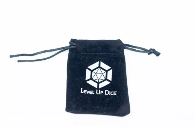 1x Small Level up die bag - Black - Perfect for Poly Dice
