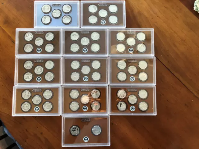 2010-2021 S Proof CN-Clad State ATB Quarter Set  - 57 Coins-No Box/COA-12 Sets