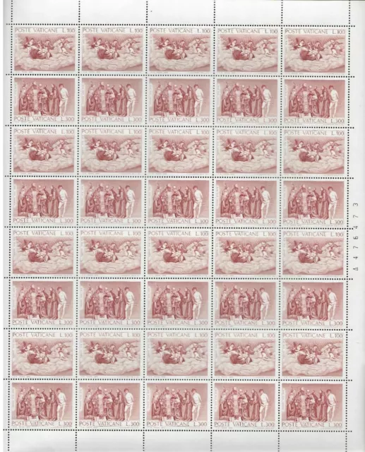 s25492) VATICANO 1976 MNH** Nuovi** Tiziano Titian 2v Foglio Intero NON PIEGATO