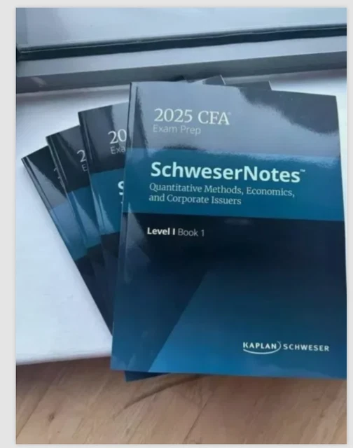 KAPLAN SCHWESER NOTES CFA Level 1 2025 (Books 1-4, Full Set