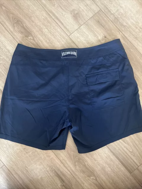 Vilebrequin Men’s XXL Flat Belt Swim Trunks Solid Blue