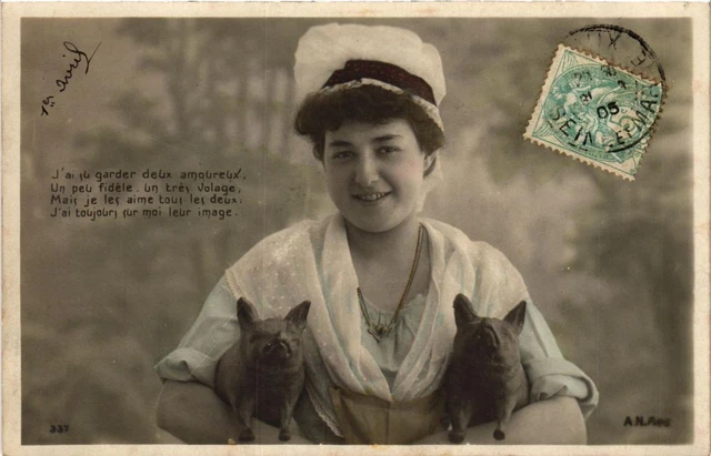 CPA AK DOGS Photo Card (727552)