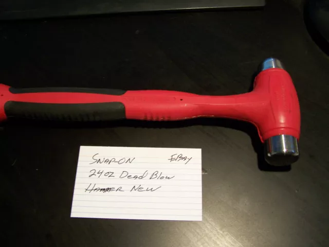 new HBBD24  Snap-on Tools USA RED 24oz/650g Soft Grip Dead Blow Hammer HBBD24