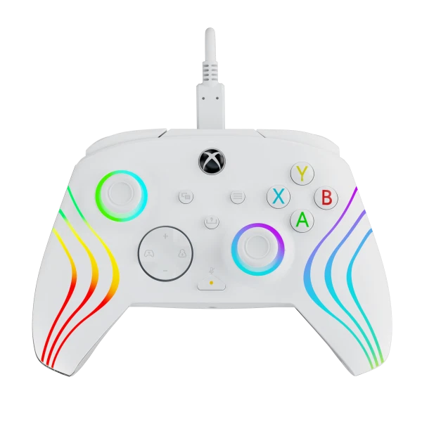 XBOX SERIES X Pdp Afterglow Wave Wired Controller White+ Game Pass 1 ...