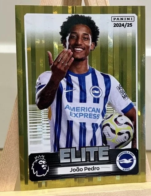 Parallel Panini Sticker PANINI PREMIER LEAGUE 2025 Sticker Joao Pedro Elite Gold Parallel #162 ...