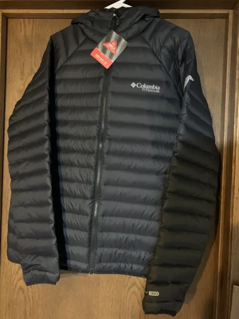 COLUMBIA TITANIUM ALPHA Trail Down Hooded Jacket Men's Size Medium $110.00  - PicClick
