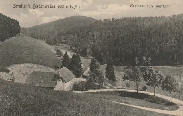 Alte Postkarte 1485 - Sirnitz bei Badenweiler - Gasthaus zum Auerhahn