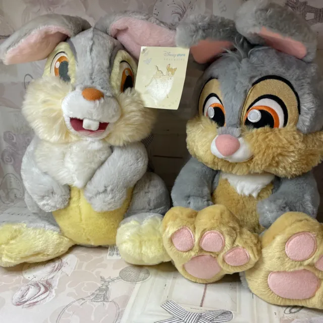 Bundle of Disney Store Parks Bambi Big Feet Thumper Soft Plush Toys Rabbit