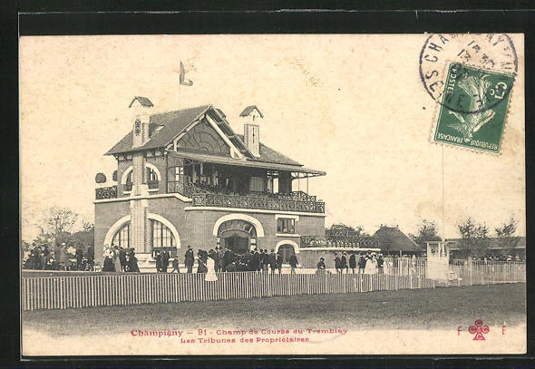 CPA Champigny, Champ de Courses du Tremblay, Les Tribunes des Propriétaires, hi