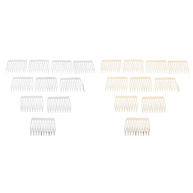 20 Stück Metall Gold Silber DIY Haar Kamm Handwerk Seiten kämme Ergebnisse 10 3