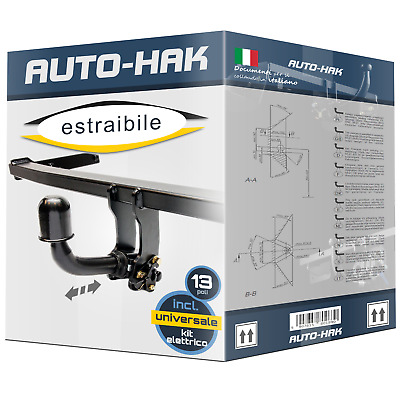 & e-kit uni a 13 poli NUOVO Auto-Hak Pacco Gancio traino estr Auto Hak per Kia Venga 10 