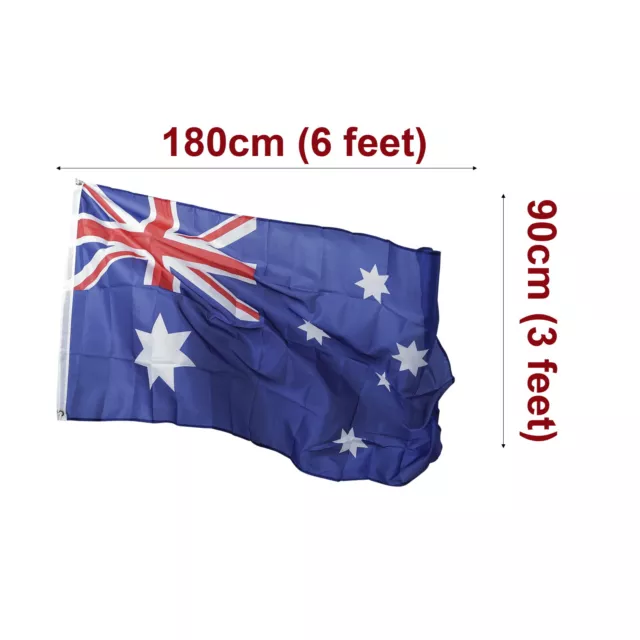 2X Australian Flag 3x6 ft National Symbol Australia 90x180cm Aussie AU OZ Garden 3