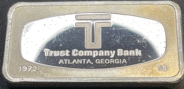 1972 ATLANTA GEORGIA Trust Company Bank Franklin Mint oz