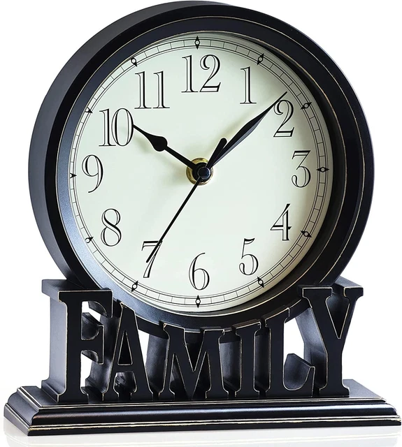 TABLE CLOCK VINTAGE FAMILY NonTicking Desk Clock Retro Mantel Clocks