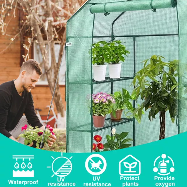 Walk-in Greenhouse Cover Waterproof PE Greenhouse Replacement Cover with dsgwu 2