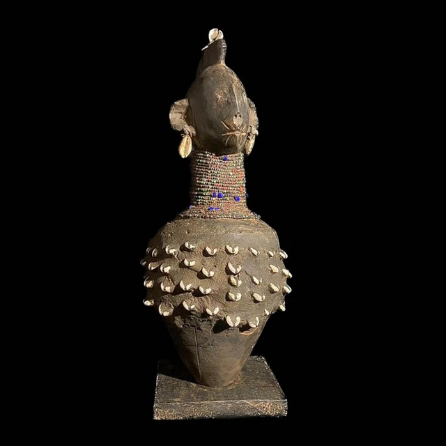 African Tribal Art Figures, Cameroon Tribal Art, Namuji, Fritillaria Wood-7603