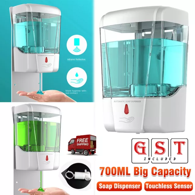 700ml Wall-Mounted Smart Sensor Automatic Soap Liquid Dispenser Touchless Washer