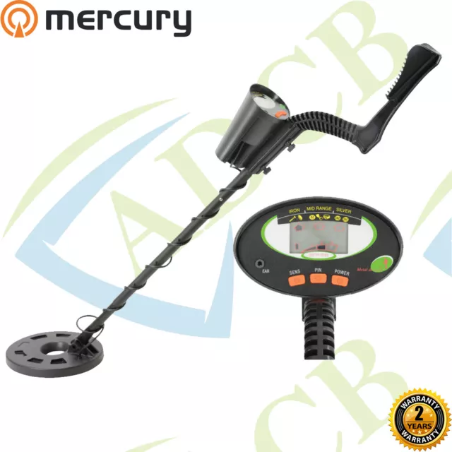 Mercury Advanced Metal Detector with LCD Display Finds iron, mid range or silver