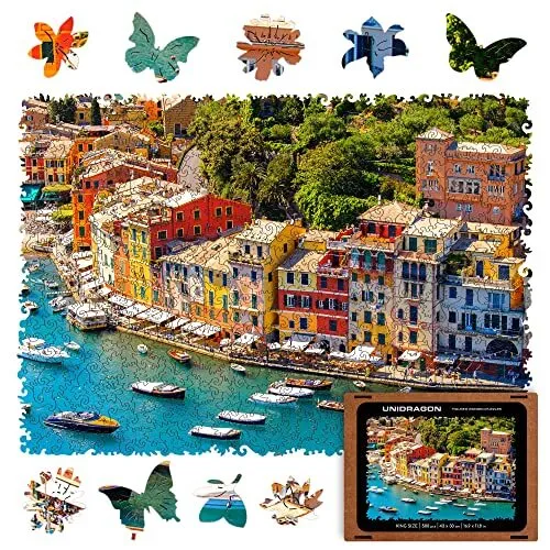 Wooden Jigsaw Puzzles - Nature Italian Riviera, 500 pcs, King Size