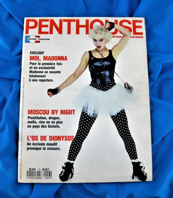 MADONNA MAGAZINE PENTHOUSE OCTOBER 1989 FRANCE Super Rare WTG Promo Shot Cover