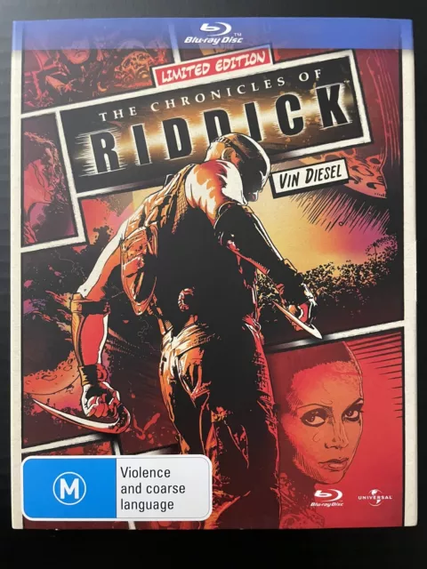 Chronicles Of Riddick Limited Edition | Blu Ray + Slip Cover | Reg B | Very Good