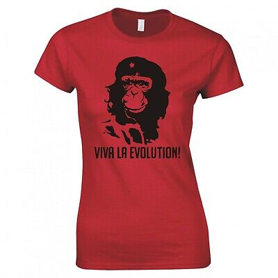 Divertente che Guevara " Viva La Evolution " Skinny Fit T-Shirt