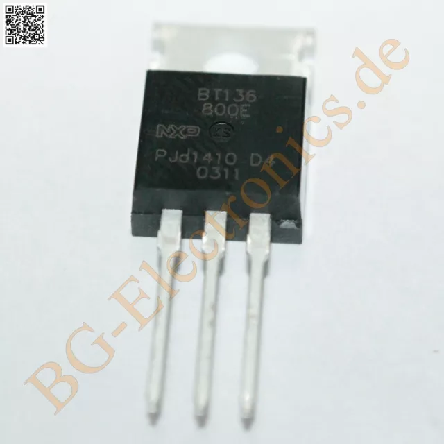 2 x BT136-800E Triacs 4A 800V 5W  NXP TO-220 2pcs