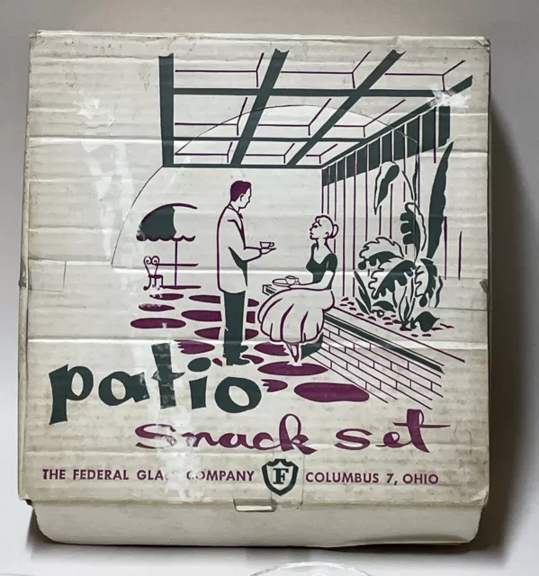 Federal glass company patio snack set clearance