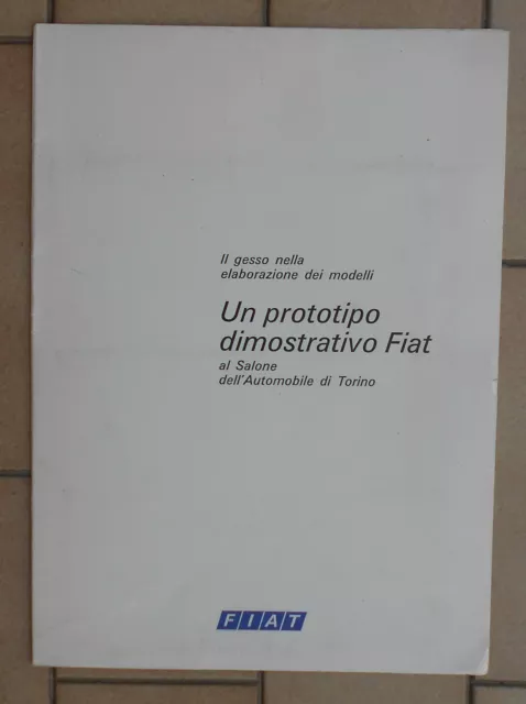 Comunicato Stampa Brochure Un Prototipo Dimostrativo Fiat Il Gesso Elaborazione