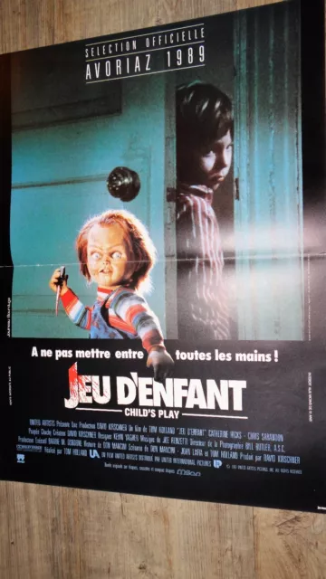 JEU D'ENFANT child's play  chucky  !  affiche cinema