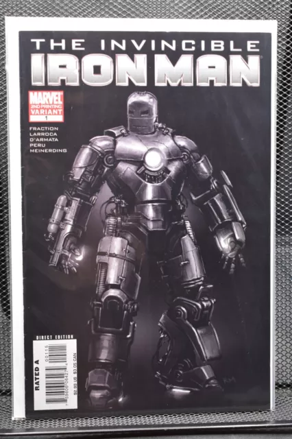 Invincible Iron Man #1 2nd Print Photo Movie Variant Marvel 2008 Fraction 6.0