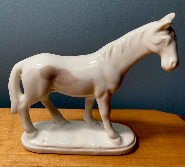 VINTAGE WHITE HORSE Figurine Stamped Made in Japan 9.88 PicClick
