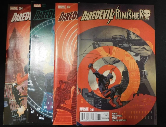 Daredevil Punisher Seventh Circle 1-4 Marvel Comic Set Complete Soule 2016 Nm