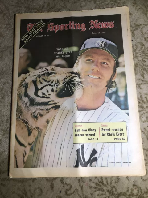 Sporting News 1972 Sparky Lyle  Ex