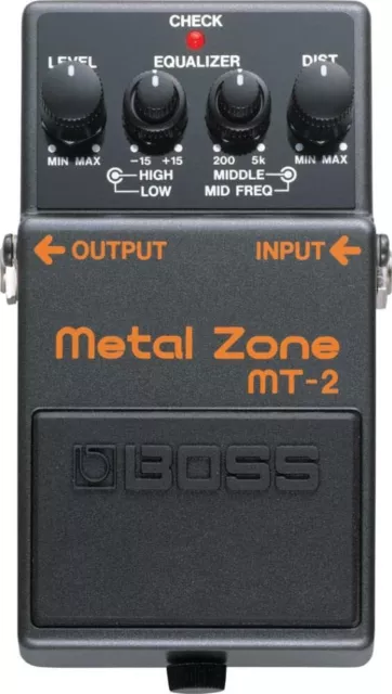 Boss MT-2 Métal Zone Guitare Effets Pédale Noir Plus Fort Strain Dans Series