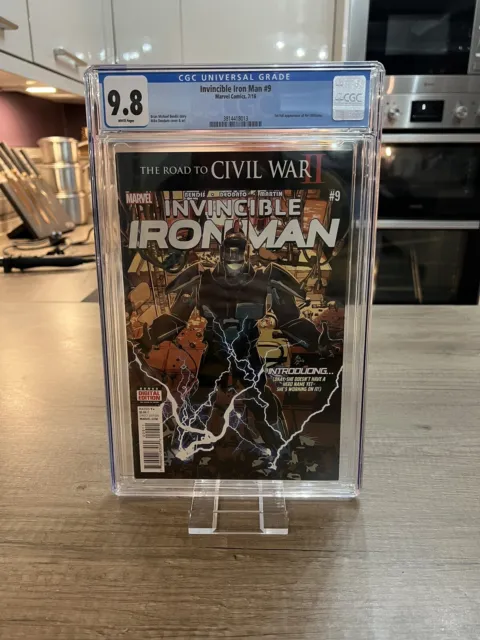 Invincible Iron Man #9. CGC 9.8. White Pages. 1st Appearance of Riri Williams