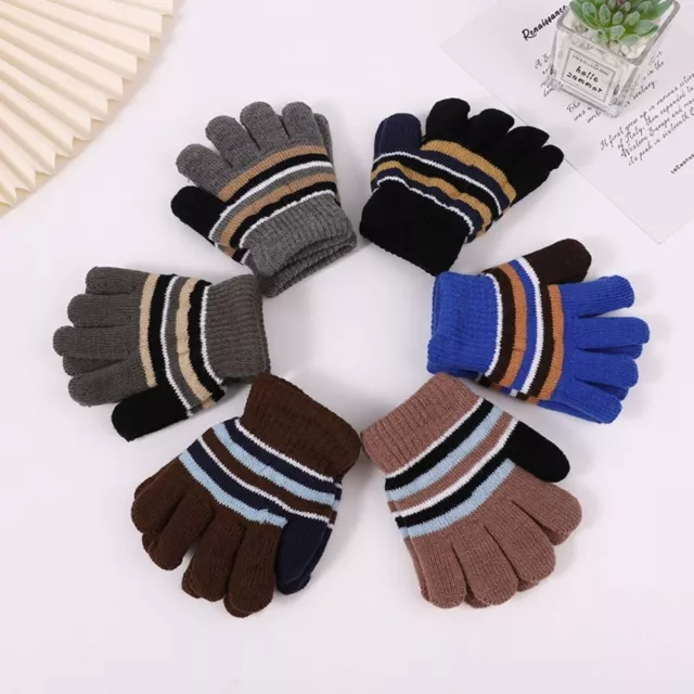 Thick Knitting Mittens Knitted Mitten Cartoon Fingerless gloves  Baby Kids